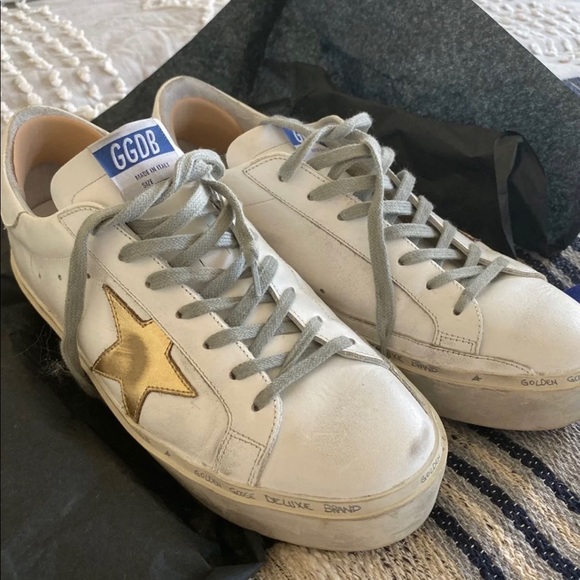 golden goose hi star white and gold